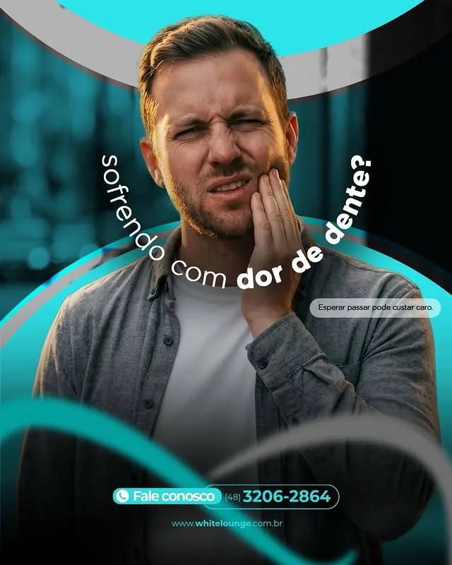 Post da White Lounge sobre dor de dente e atendimento imediato